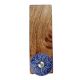 Navy Blue Wheel Flower Ceramic Wooden Door Stopper